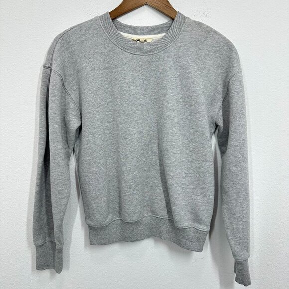 Madewell Women's XXS The McCarren Midweight Crewneck Sweatshirt Grey Minimalist - Picture 1 of 8
